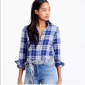 EUC💙J.Crew💙Plaid Buttondown